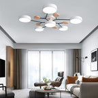 Lampada da soffitto LED semi-incassata con design a ramo di molecola rotonda scandinavo contemporaneo per il soggiorno