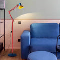 Lampada da Terra a Mezza Cerchio in Ferro 1 Luce Moderno Semplice per Camera da Letto