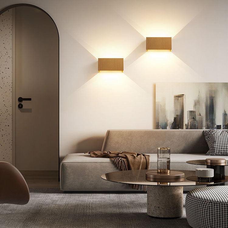 Lampada da parete LED regolabile a fascio piatto quadrato in alluminio minimalista moderno per ingresso