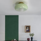 Lampada da soffitto in vetro rotonda classica