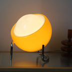 Lampada da Tavolo Contemporanea Nordica in Vetro Arancione con 1 Luce per Camera da Letto
