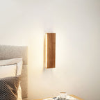Lampada da parete LED a striscia in legno massello semplice