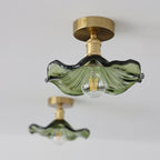 Lampada da Soffitto in Vetro a Forma di Ibisco