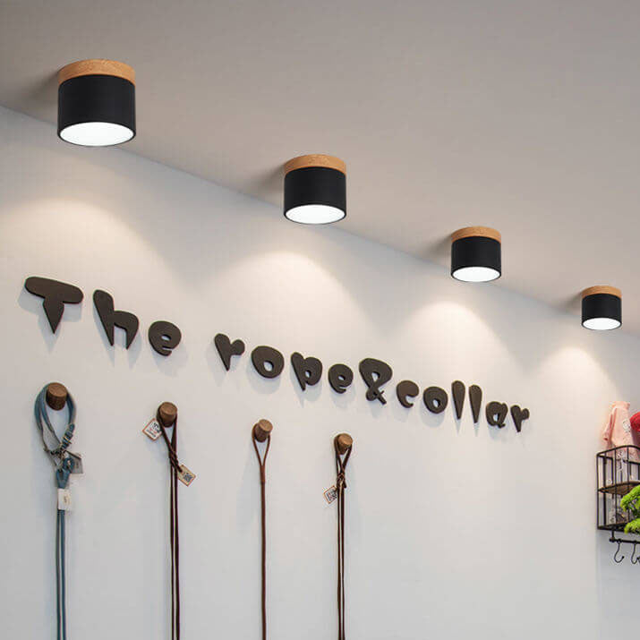 Plafoniera LED a Soffitto a Log in Colore Solido Scandinavo