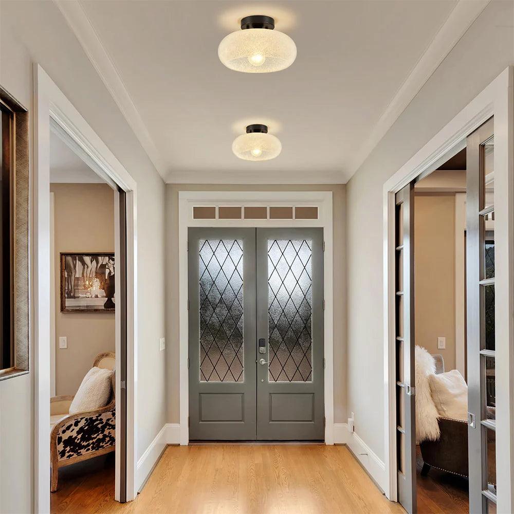 Lampada da Soffitto a Sfera di Vetro Classica
