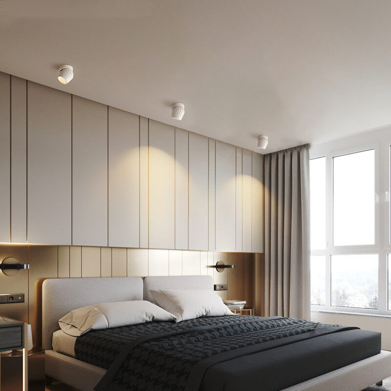 Faretto LED Angolare Regolabile in Alluminio Minimalista Moderno da Soffitto Semi-Incastro