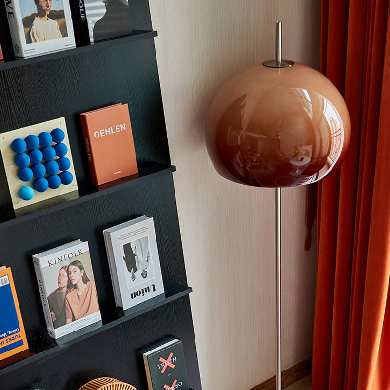 Lampada da Terra in Vetro a 2 Luci Stile Contemporaneo Retro Fungo per Soggiorno