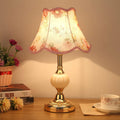Lampada da Tavolo in Vetro Vintage Florale Nordico con 1 Luce