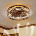 Moderno Nordic Industrial Lampada a Soffitto con Ventilatore Invisibile in Ferro Battuto a Cilindro con 4 Luci per Soggiorno