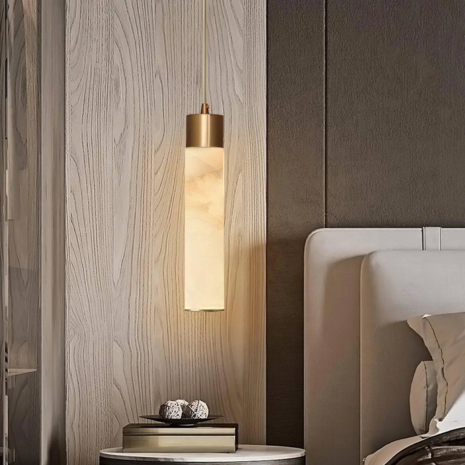 Lampada a Sospensione Classica in Marmo Lineare