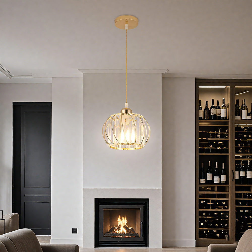 Moderna Lampada a Sospensione Globulare in Vetro Nordic Semplice