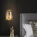 Lampadario Pendente Contemporaneo Scandinavo in Vetro Ovale a Cilindro per Camera da Letto