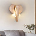 Lampada da parete LED a forma di elefante in legno massello creativo nordico