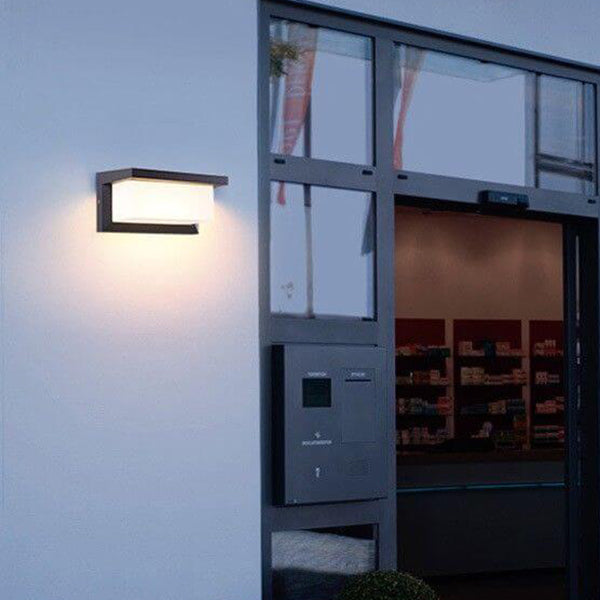 Lampada da Parete Moderna Rettangolare LED con Sensore da Esterno Impermeabile