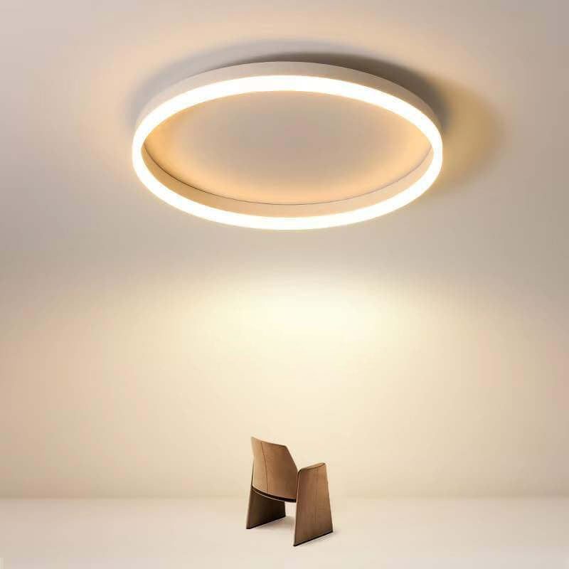 Lampada da soffitto a LED circolare minimalista nordica in ferro e acrilico