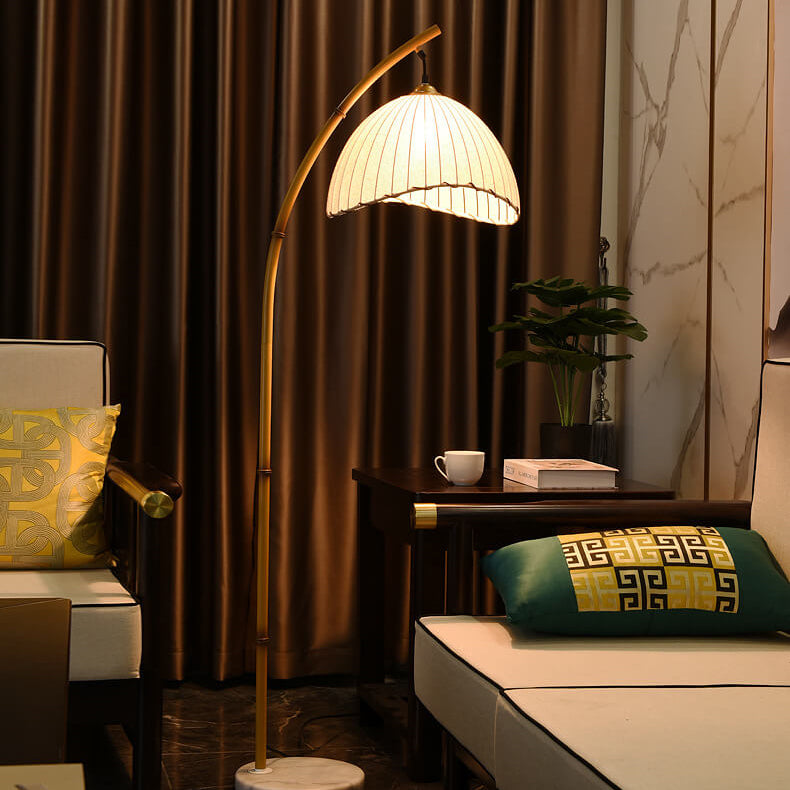 Lampada da Terra Retro Zen in Bambù con 1 Luce