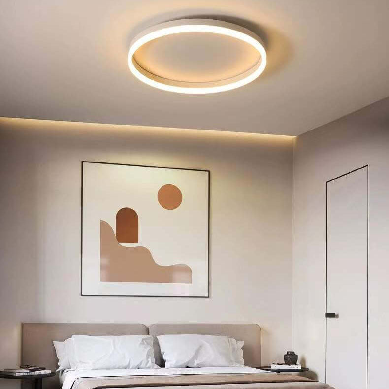 Lampada da soffitto a LED circolare minimalista nordica in ferro e acrilico