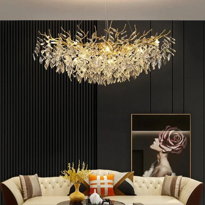 Lampadario Moderno di Lusso in Cristallo