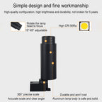 Faretto Tubolare da Incasso Regolabile Dimmabile Moderno Minimalista con Focalizzazione per Illuminazione a Binario 3/4/5 Luci LED per Soggiorno