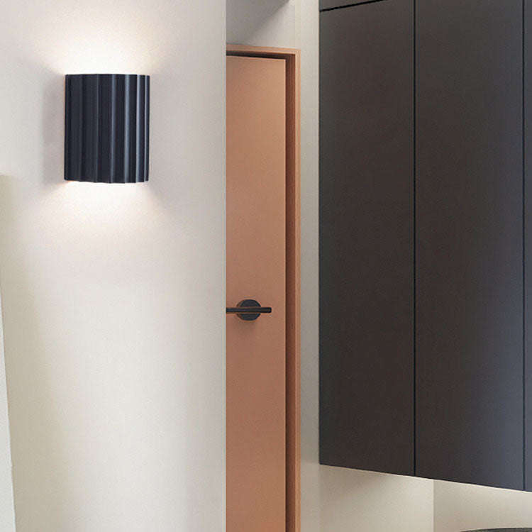 Applique a muro in resina nordica contemporanea a 2 luci per camera da letto