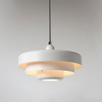 Lampada a sospensione in metallo rotonda vintage nordica a più strati con 1 luce