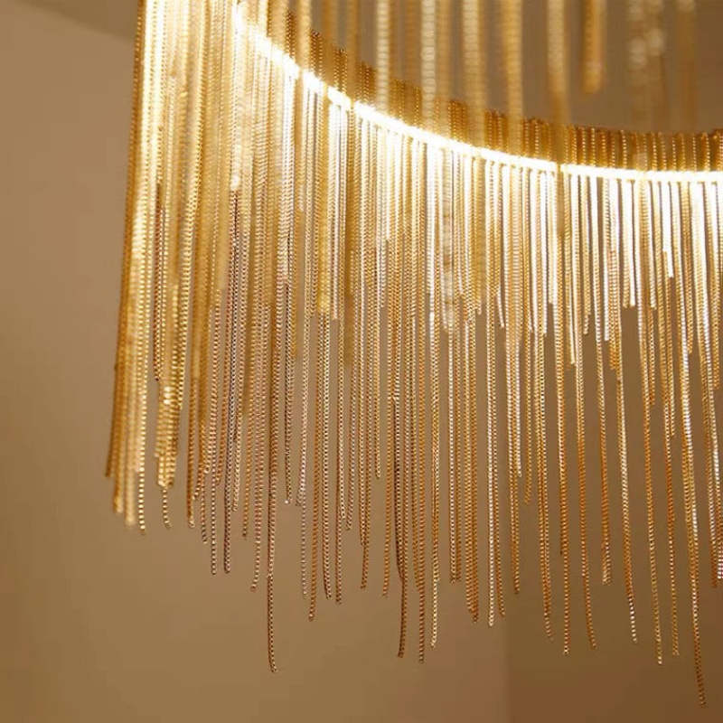 Arisha Lusso LED Lampada a Sospensione Catena Nappa