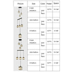 Vina Moderno Cluster Lampadario in Vetro, Nero/Oro