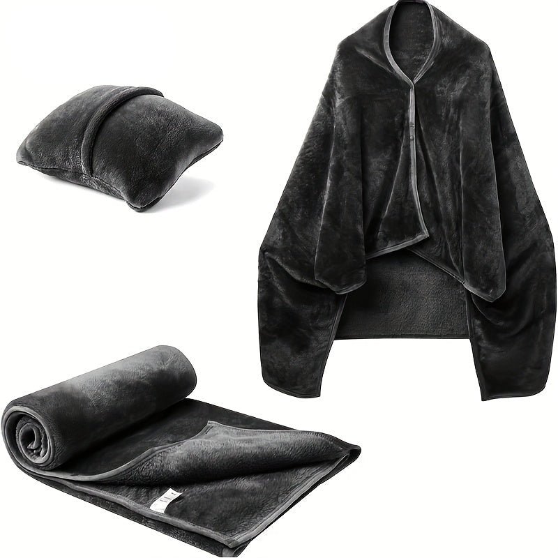 Coperta Elettrica Portatile con Funzione Cuscino – Coperta da Viaggio per Maggiore Comfort