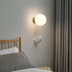 Aria Moderno Luna LED Applique Bianco Resina Camera dei Bambini