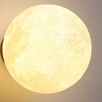 Aria Moderno Luna LED Applique Bianco Resina Camera dei Bambini