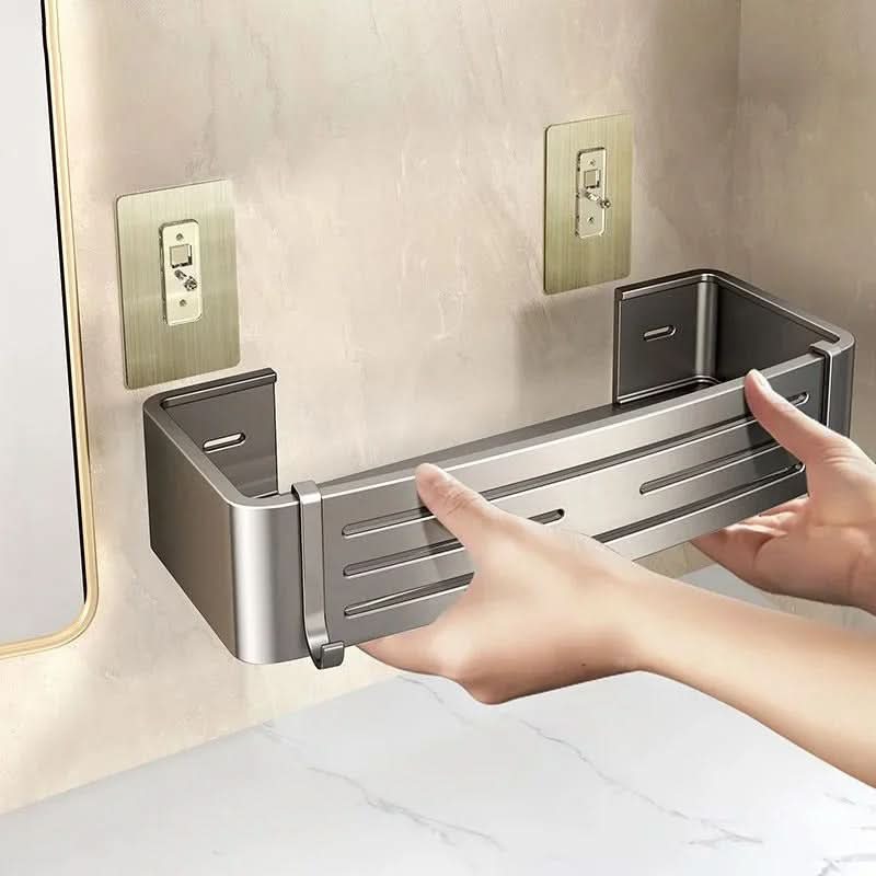 ALUMORA – Mensola da Bagno in Alluminio Autoadesiva