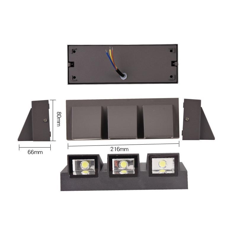 Lampada da Parete Esterno a LED Vexto Nera Moderna