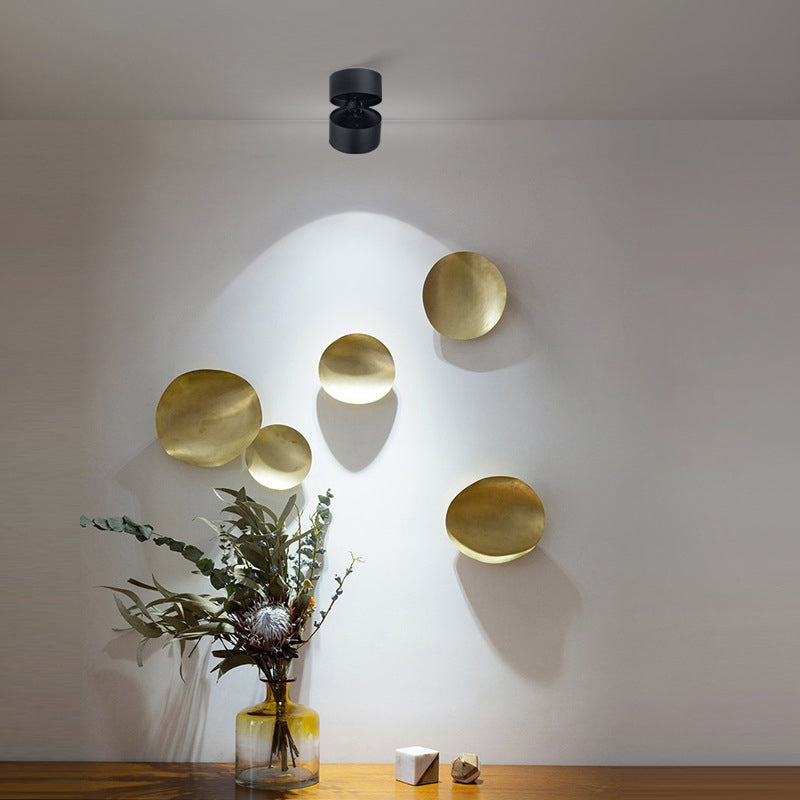 Moderna Lampada da Soffitto a Cilindro Minimalista in Alluminio LED con Angolo Regolabile per Soggiorno