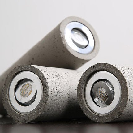 Lampadario Pendente Industriale Contemporaneo in Cemento con Texture Ruvida da 1 Luce per Soggiorno