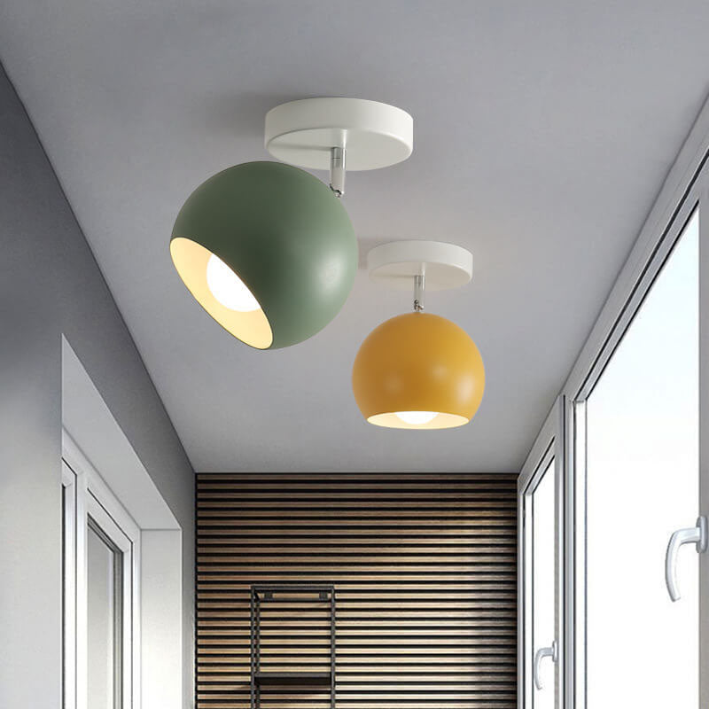 Dome Macaron Nordico 1-Luce Semi-Incastro Lampada da Soffitto
