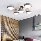 Lampada da soffitto LED semi-incassata con design a ramo di molecola rotonda scandinavo contemporaneo per il soggiorno