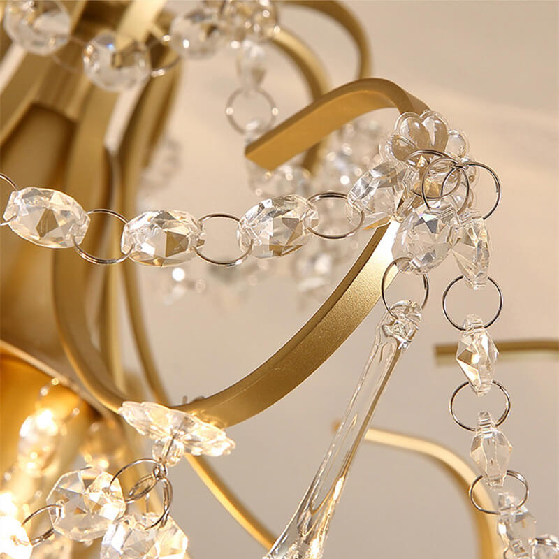 Moderna Semplice Luce da Soffitto a Semi-Filo a Forma di Fiore 1/3-Luce