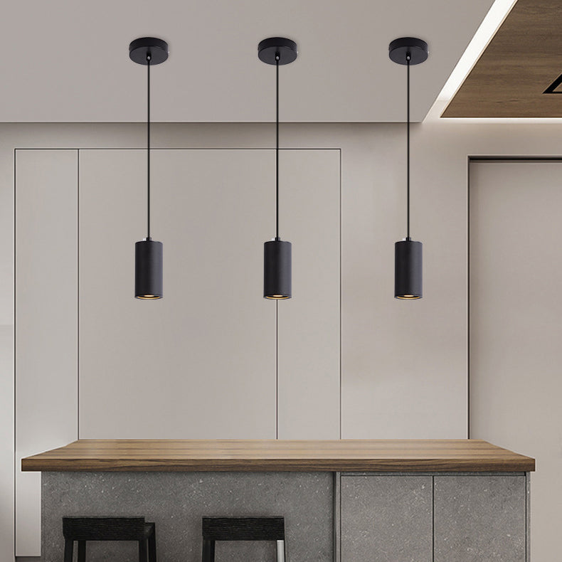 Lampada a sospensione mini in ferro con colonna minimalista moderna a 1 luce per soggiorno