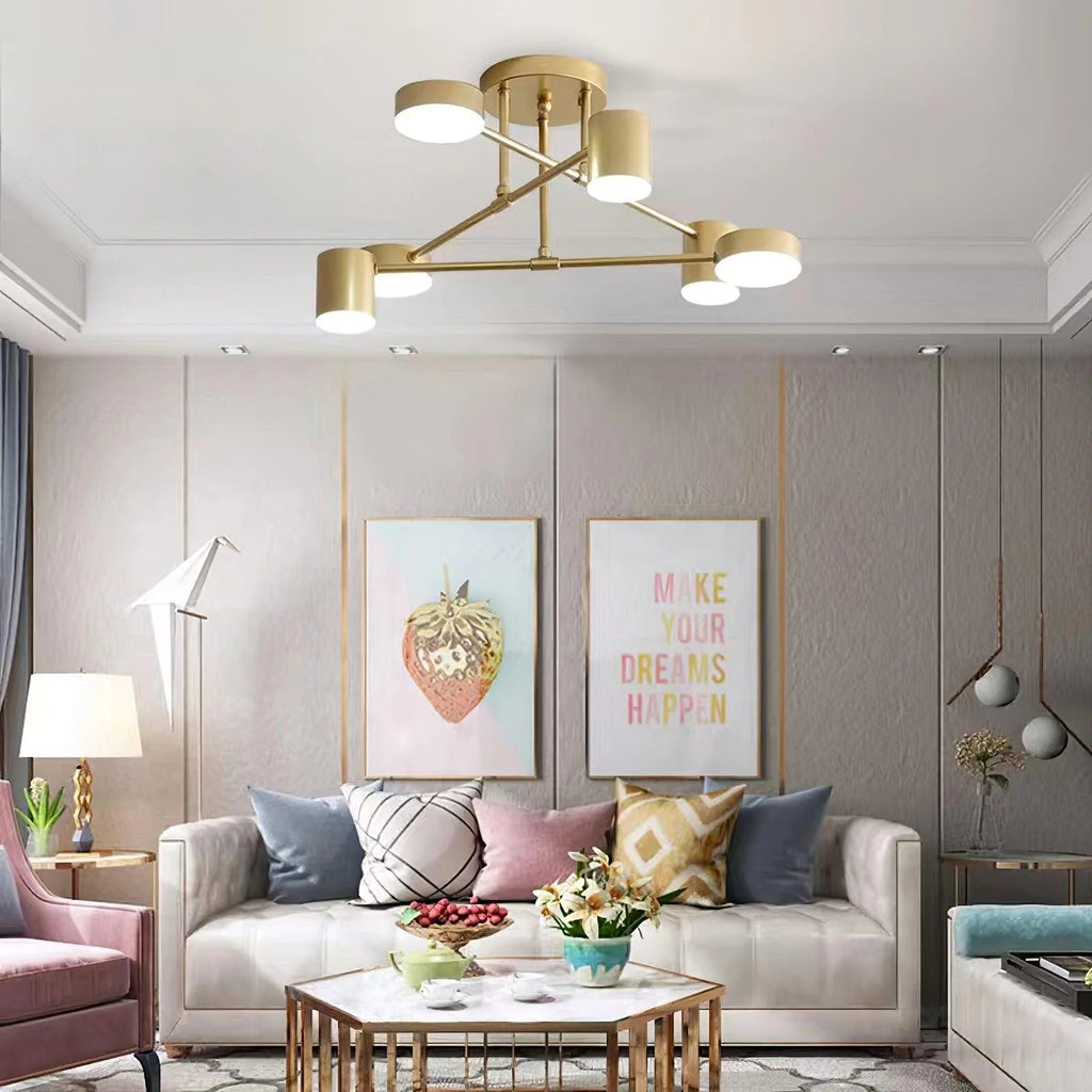 Nuova Luce da Soffitto Geometrica in Metallo