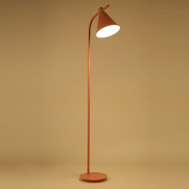 Lampada da Terra Metallica Rotonda Macaron Nordica Contemporanea con 1 Luce per Soggiorno