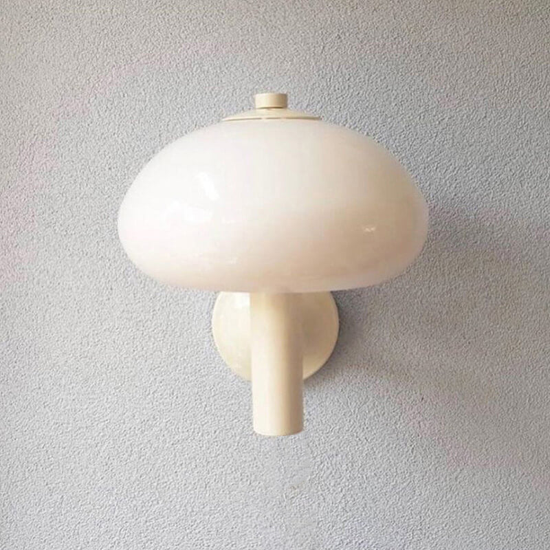 Applique da Parete Lampada a Sospensione Moderna in Ferro e Vetro Bianco Latte Nordico per Camera da Letto