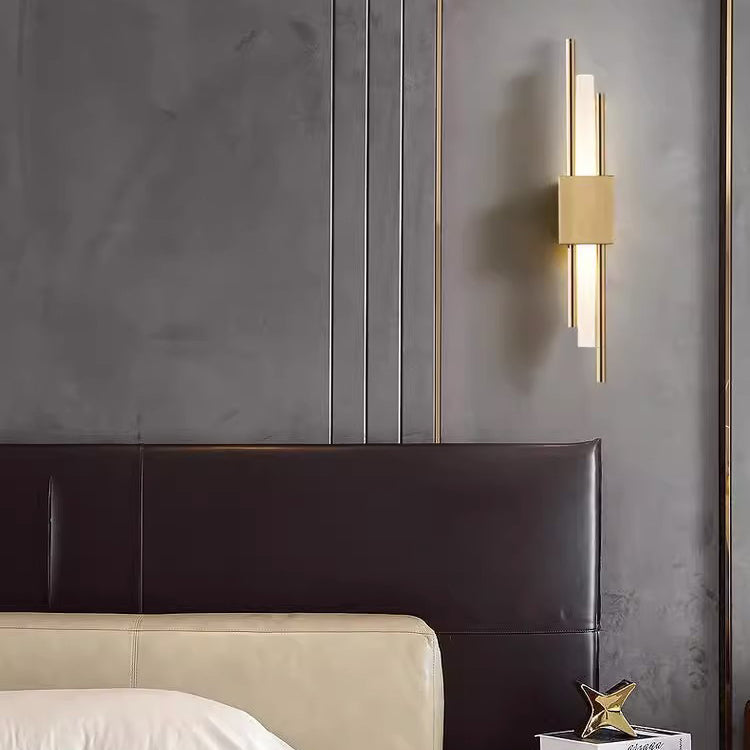 Lampada da Parete LED a Striscia in Ferro Acrilico Moderno Minimalista per Comodino