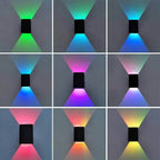 Lampada da parete moderna quadrata in alluminio LED RGB