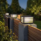 Illuminazione paesaggistica moderna minimalista impermeabile a energia solare in alluminio quadrato con LED per giardino