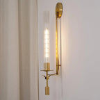 Lampada da Parete Vintage in Vetro per Candele