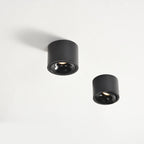 Faretto rotondo in alluminio minimalista moderno, regolabile, a LED, montato a soffitto per soggiorno