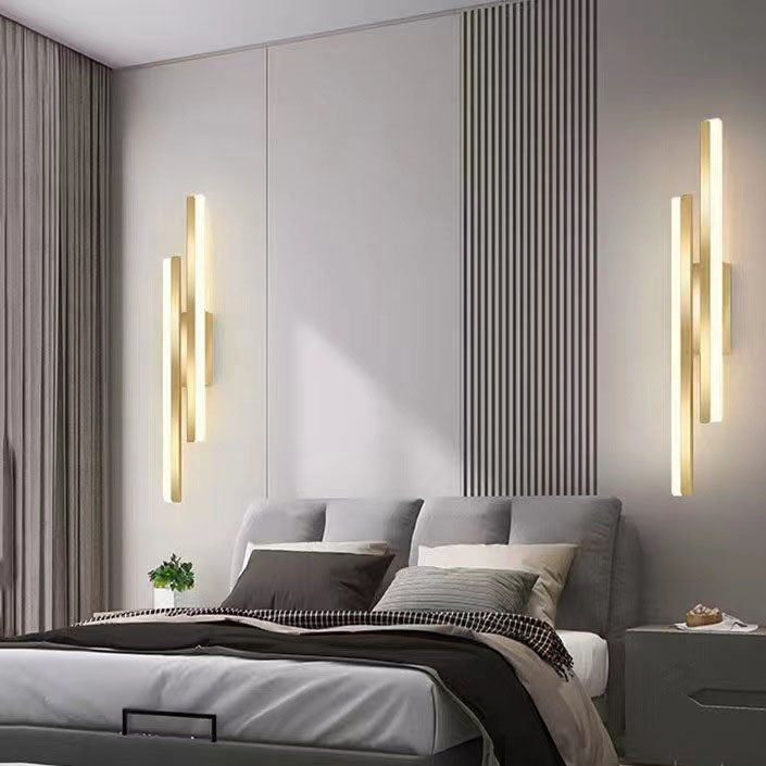 Lampada da parete LED in ferro acrilico con linee minimaliste moderne