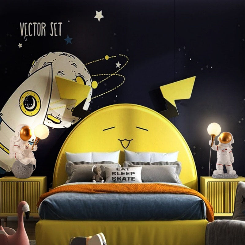 Lampada da parete a sconce con astronauta creativo contemporaneo in resina ABS 1 luce per camera da letto