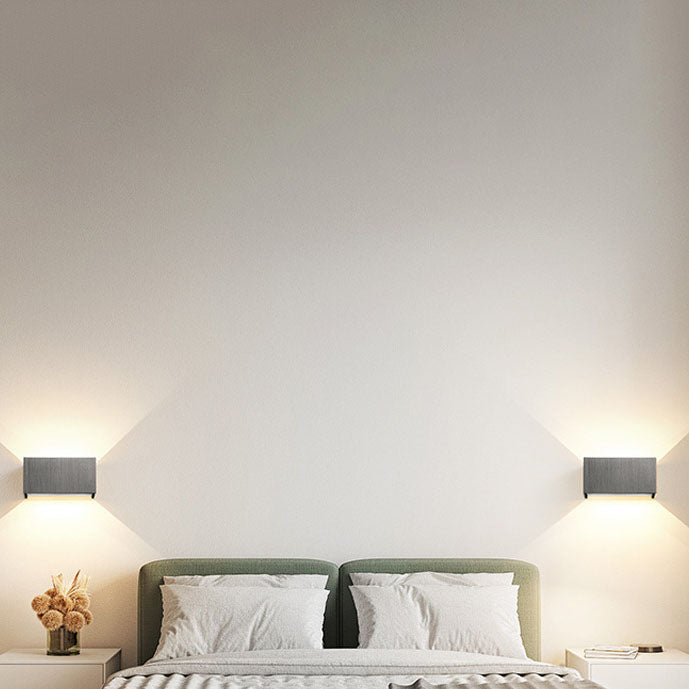 Lampada da parete LED regolabile a fascio piatto quadrato in alluminio minimalista moderno per ingresso