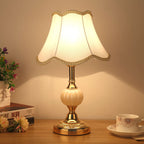 Lampada da Tavolo in Vetro Vintage Florale Nordico con 1 Luce